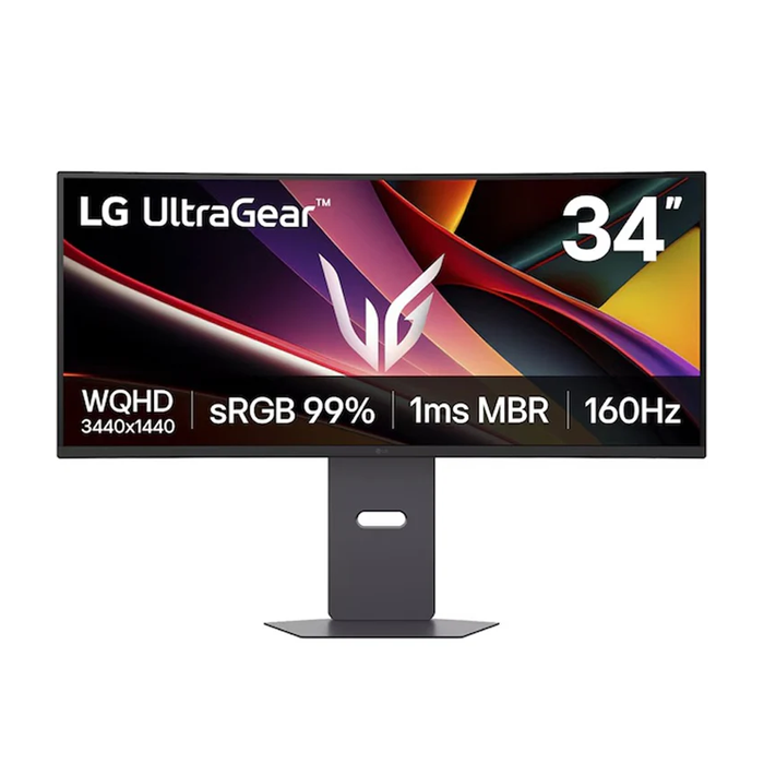 LG 34" UltraGear WQHD, 160Hz, 5ms, AMD FreeSync Premium Curved Gaming Monitor