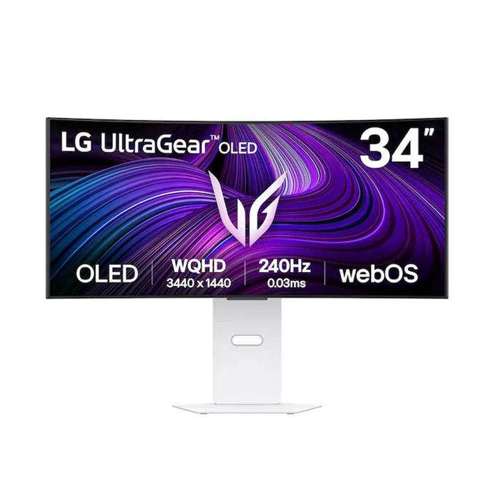 LG 34" UltraGear OLED WQHD 240Hz 0.03ms G-Sync Compatible 800R Curved Gaming Monitor with webOS
