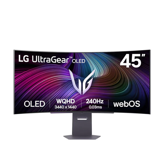 LG 45" UltraGear OLED WQHD 240Hz 0.03ms G-Sync Compatible 800R Curved Gaming Monitor with webOS