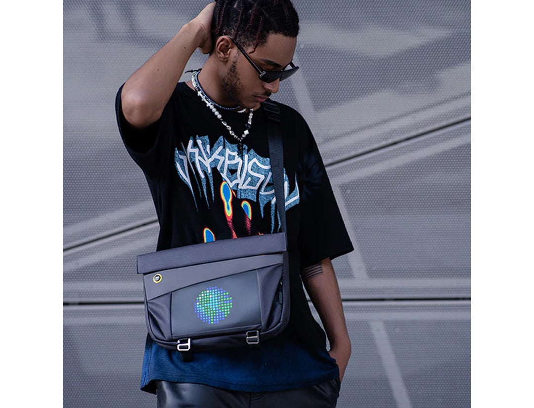 Divoom Pixel Sling Bag-V With LED Customizable Animation Screen And App Control - Black