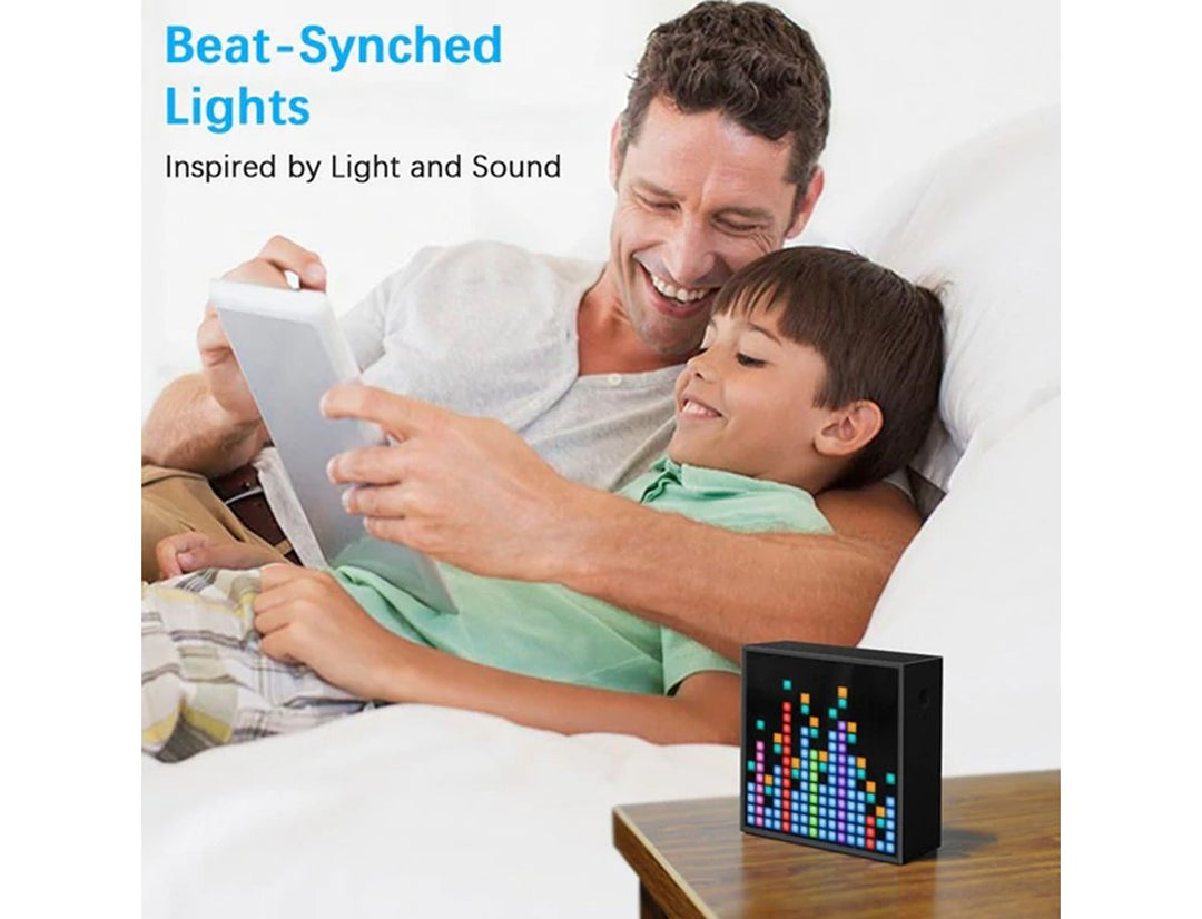 Divoom Timebox Evo Pixel Art Bluetooth Speaker With 16x16 LED Animation Display, App Control & Bedside Alarm Clock - Black