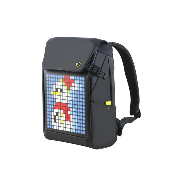 Divoom Pixel Art Backpack-S Youngsters Customizable LED Animation Display Bag With App Control - Black