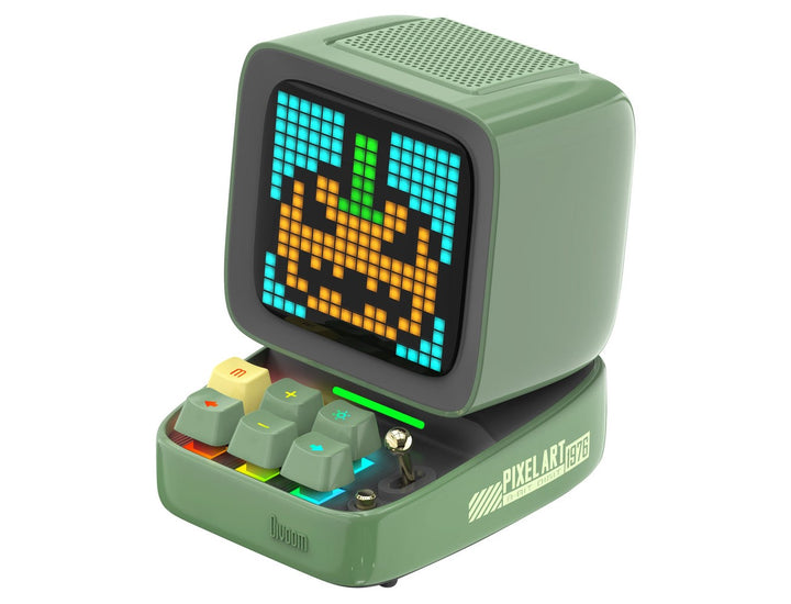 Divoom Ditoo-Pro Retro Pixel Art Bluetooth Speaker with RGB Mechanical Keyboard - Green