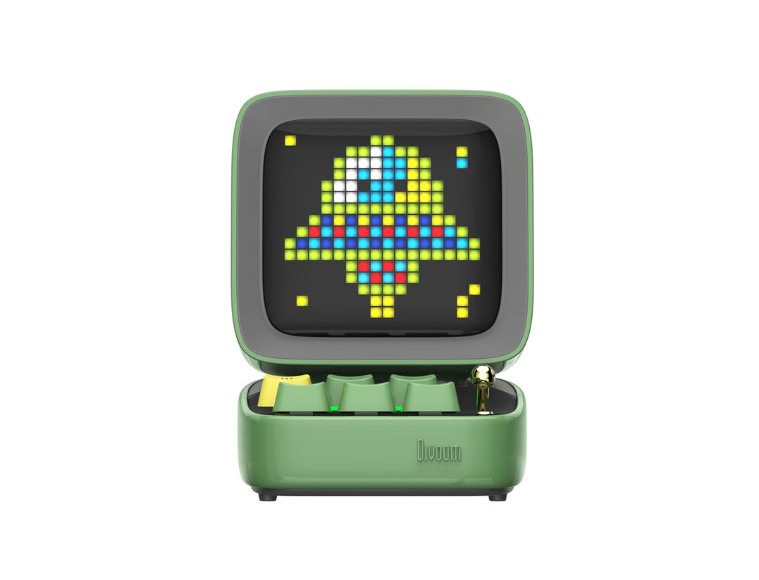 Divoom Ditoo-Pro Retro Pixel Art Bluetooth Speaker with RGB Mechanical Keyboard - Green