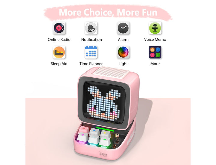 Divoom Ditoo-Pro Retro Pixel Art Bluetooth Speaker with RGB Mechanical Keyboard - Green