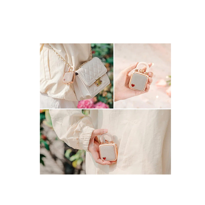 Divoom LoveLock Portable Bluetooth Speaker, Mini Cute Retro Stylish Design, 5W Sound Box - Pink