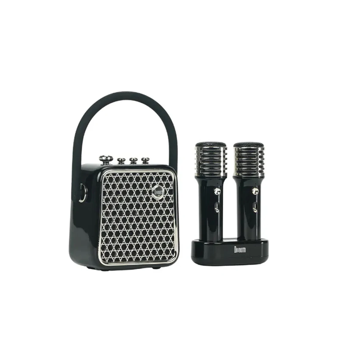 Divoom SongBird SE Portable Bluetooth Speaker With Dual Microphone Karaoke Function - Black