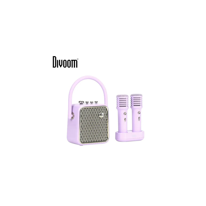 Divoom SongBird SE Portable Bluetooth Speaker With Dual Microphone Karaoke Function - Purple