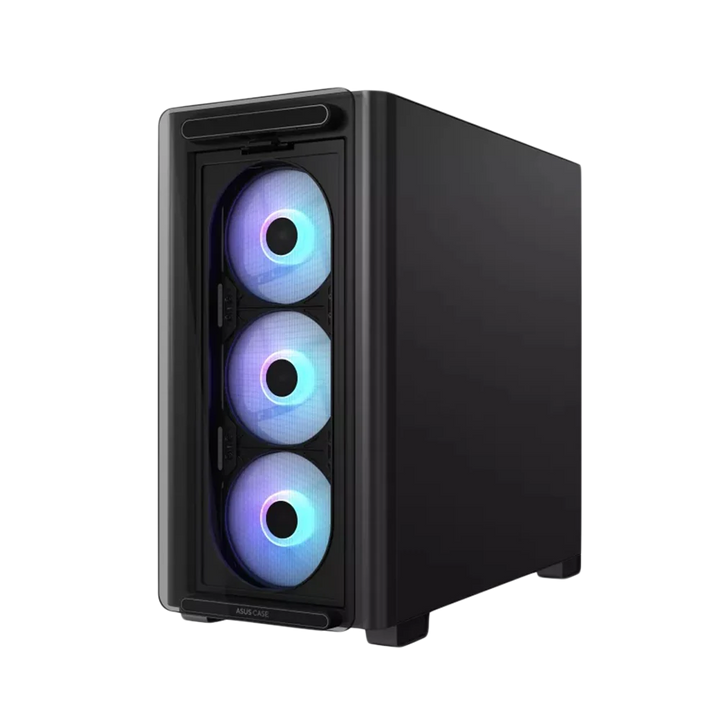 ASUS A23 PLUS With 4 Fan RGB ATX Mid Tower Case - Black