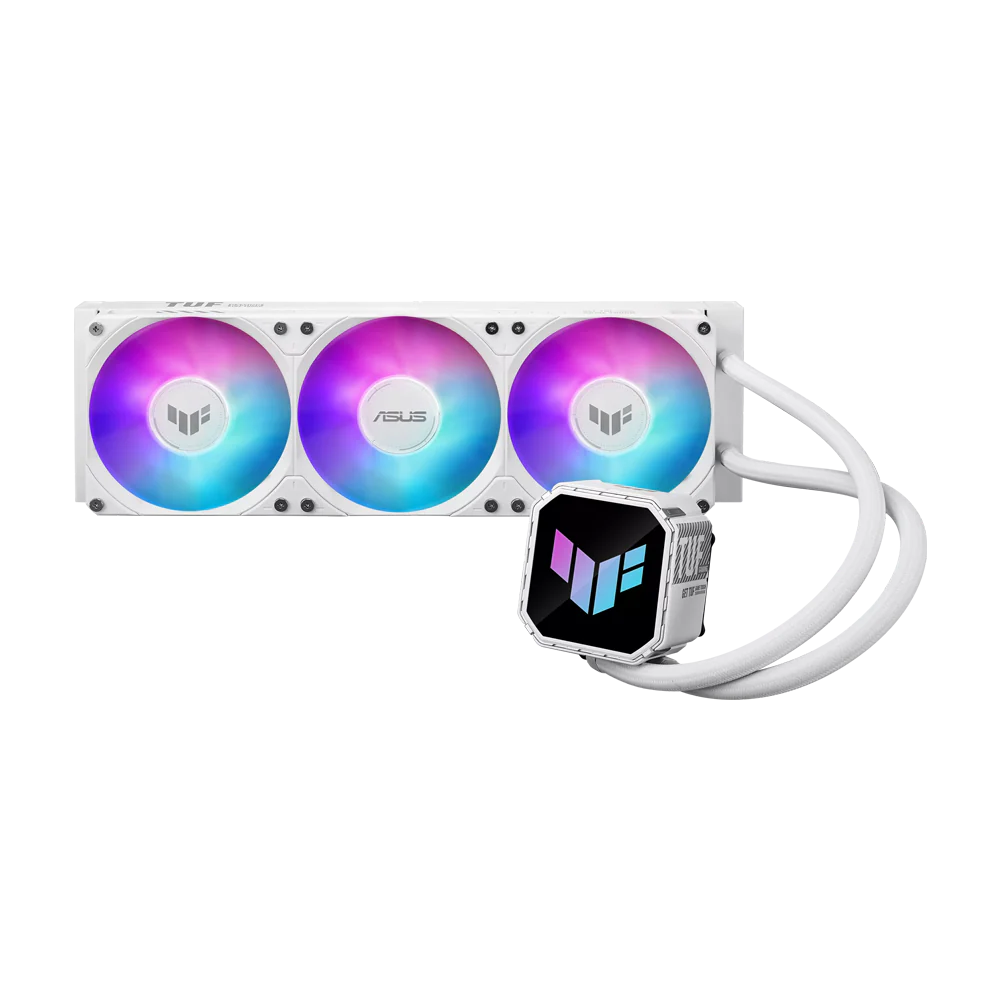 ASUS TUF GAMING III 360 ARGB LCD CPU Liquid Cooler - White