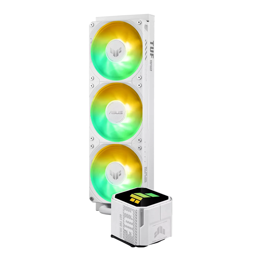 ASUS TUF GAMING III 360 ARGB LCD CPU Liquid Cooler - White