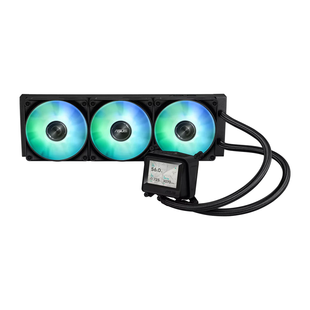 ASUS MAX Gaming 360 ARGB LCD Liquid Cooler - Black