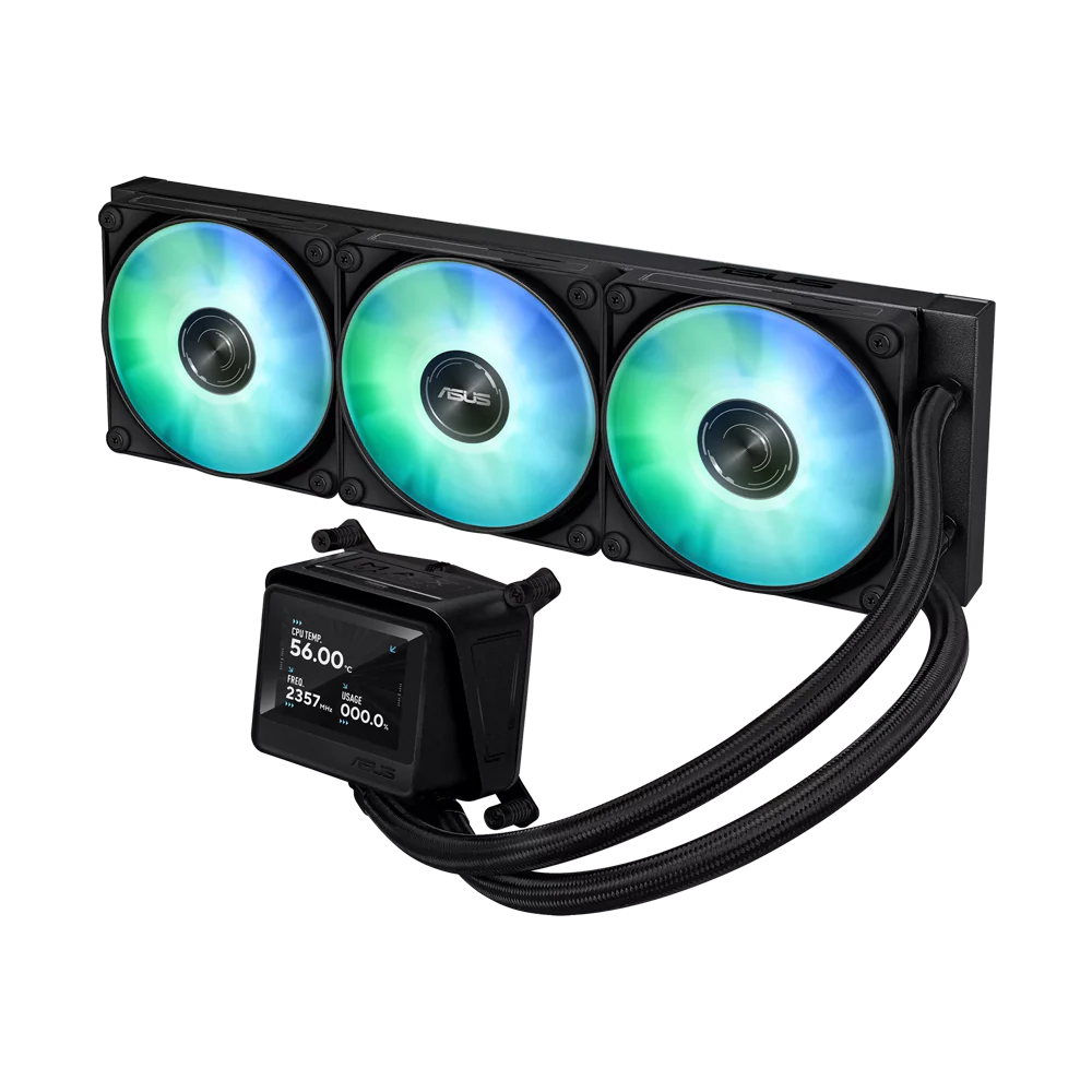 ASUS MAX Gaming 360 ARGB LCD Liquid Cooler - Black