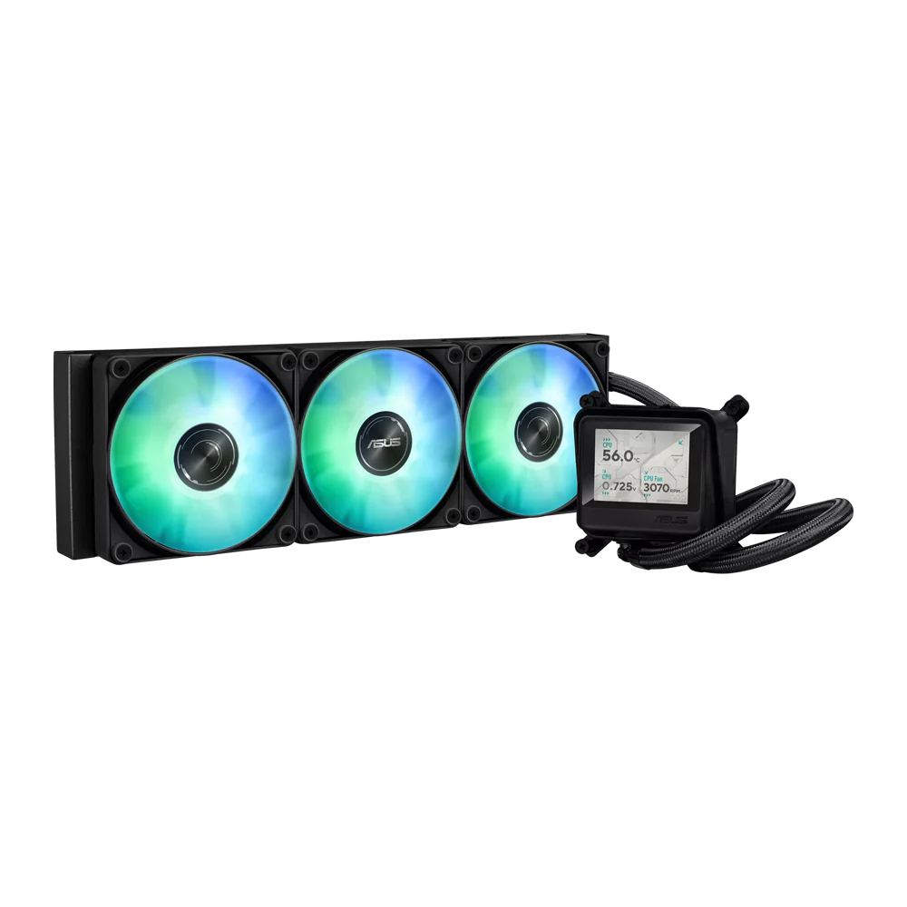 ASUS MAX Gaming 360 ARGB LCD Liquid Cooler - Black