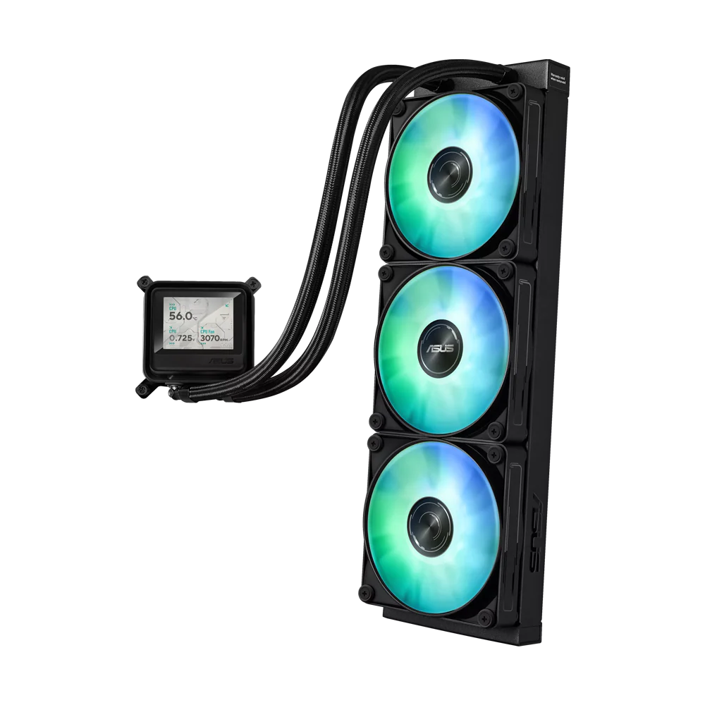 ASUS MAX Gaming 360 ARGB LCD Liquid Cooler - Black
