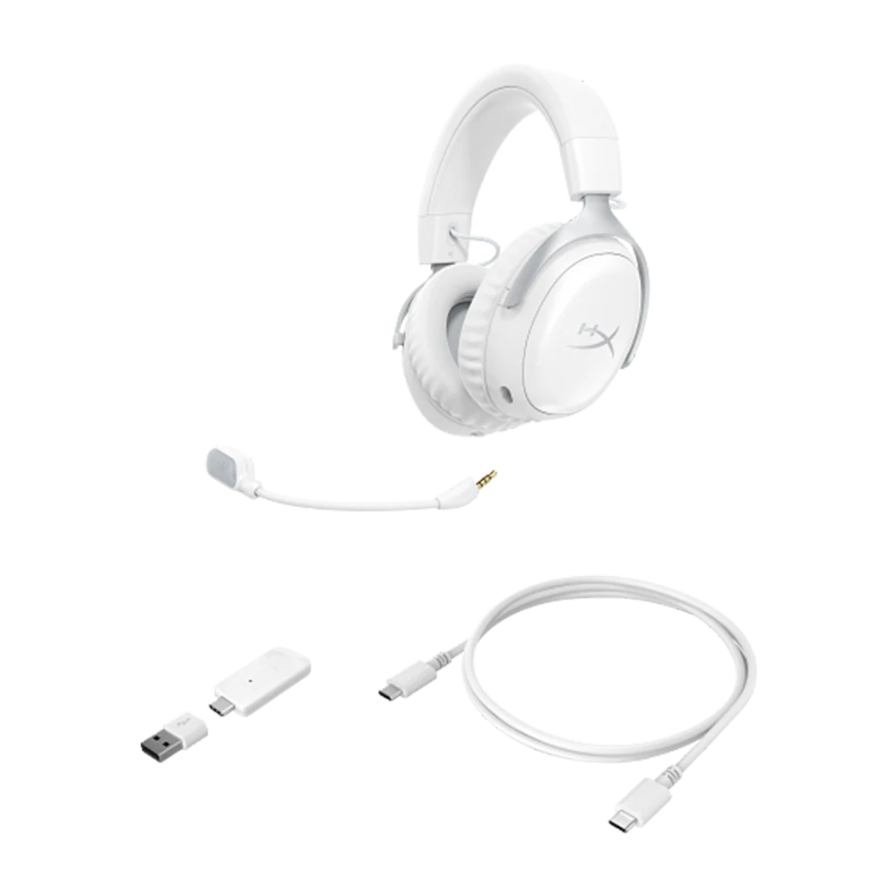 HyperX Cloud III S Wireless Gaming Headset - White