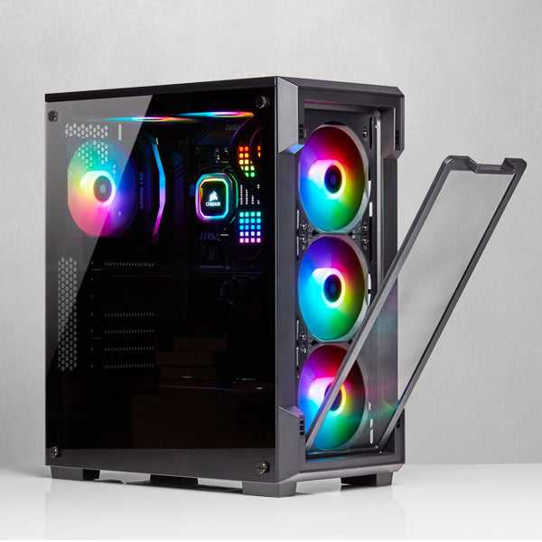 Corsair iCUE 220T RGB Airflow Tempered Glass Mid-Tower Smart Case - Black