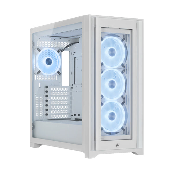 Corsair iCUE 5000X RGB QL Edition Mid-Tower ATX Case - True White