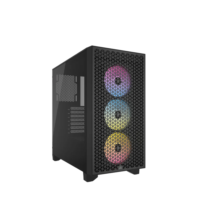CORSAIR 3000D RGB Tempered Glass Mid Tower - Black