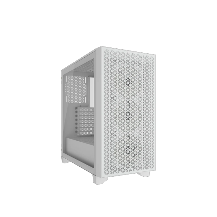 CORSAIR 3000D RGB Tempered Glass Mid Tower - White
