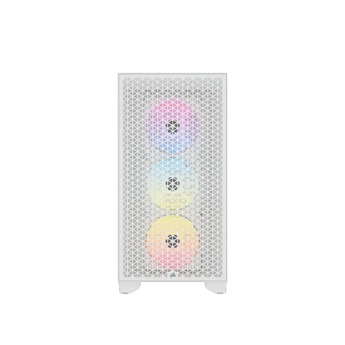 CORSAIR 3000D RGB Tempered Glass Mid Tower - White