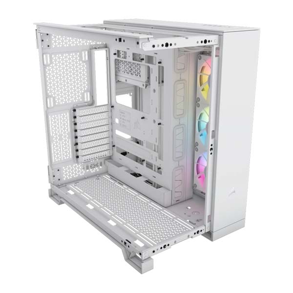 CORSAIR iCUE LINK 6500X RGB Mid-Tower ATX Dual Chamber PC Case - White