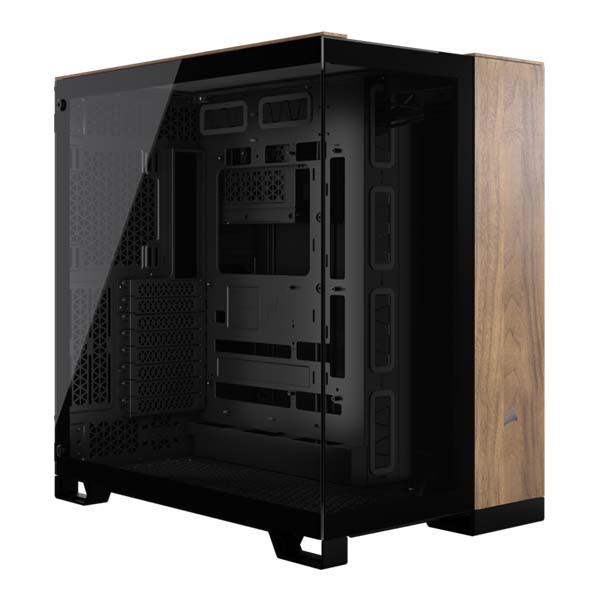 CORSAIR 6500X Mid Tower Case - Black/Walnut Wood