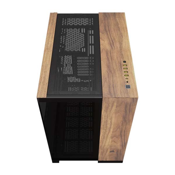 CORSAIR 6500X Mid Tower Case - Black/Walnut Wood