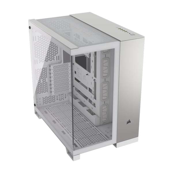 CORSAIR 6500X Mid Tower Case - White/Satin Gray Aluminum