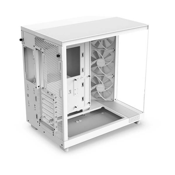 NZXT H6 Flow Compact Dual-Chamber ATX Mid Tower Case - White