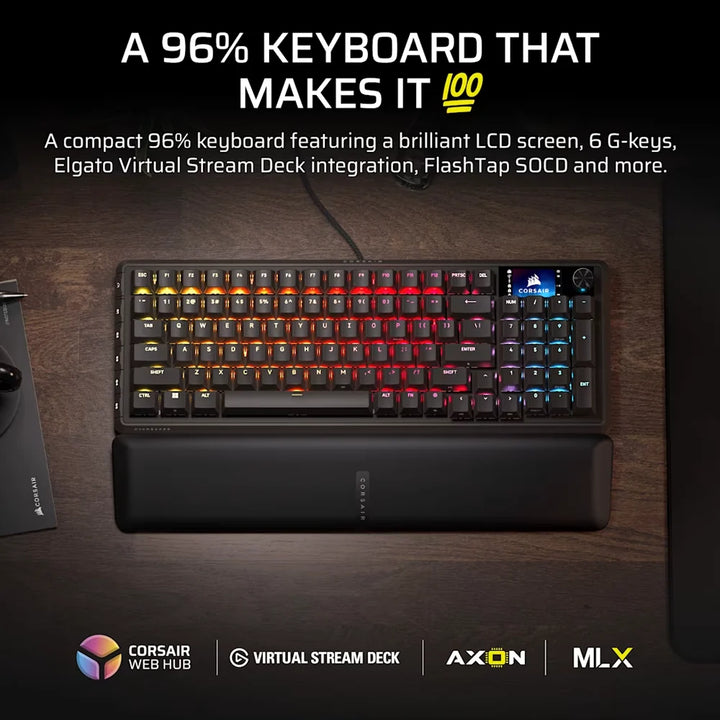 CORSAIR GALLEON 100 SD Stream Deck Integrated Wired Mechanical Keyboard - Black