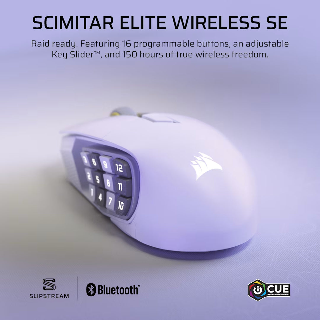 CORSAIR SCIMITAR Elite Wireless SE MMO Gaming Mouse - White