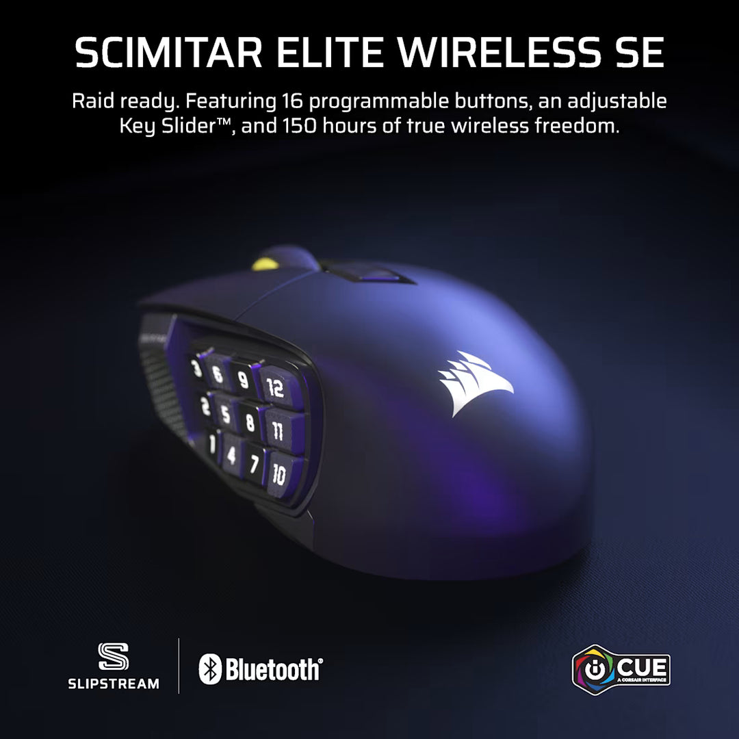 CORSAIR SCIMITAR Elite Wireless SE MMO Gaming Mouse - Gun Metal