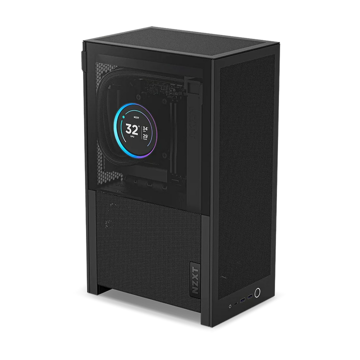 NZXT H2 Flow (2026) With PCIe 5.0 Riser Cable Mini-ITX Case - Black