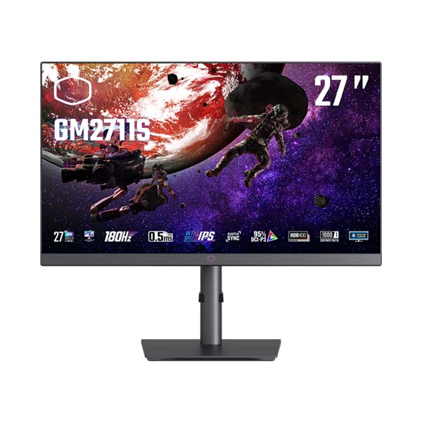 COOLER MASTER GM2711S - 27 Inch QHD 180Hz 0.5ms Ultra IPS Gaming Monitor - Black