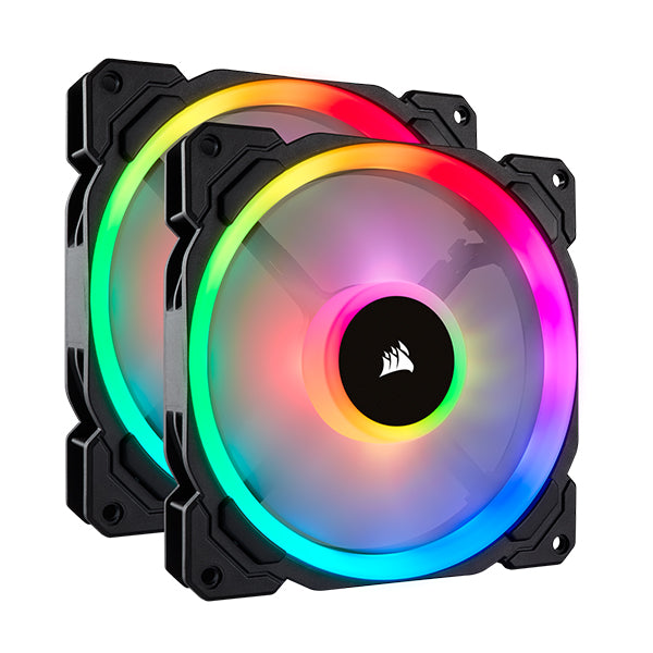 Corsair LL140 RGB 140mm Dual Light Loop RGB LED PWM Fan - Dual Pack