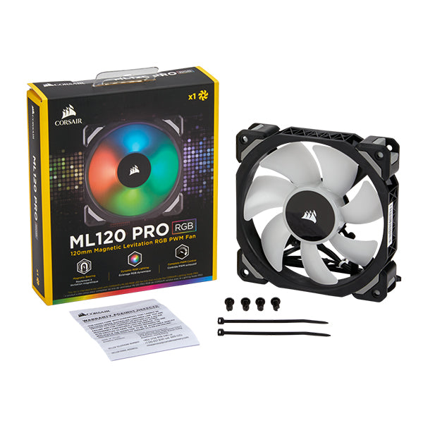 Corsair ML120 PRO RGB LED 120MM PWM Premium Magnetic Levitation Fan â€” Single Pack