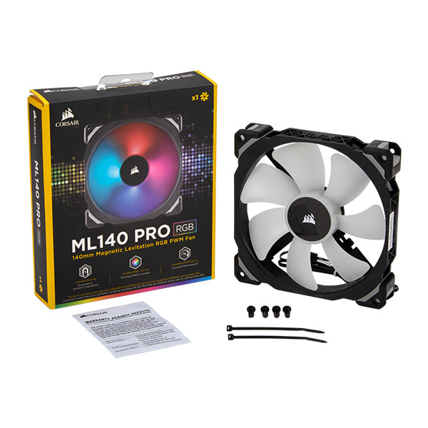 Corsair ML140 PRO RGB LED 140MM PWM Premium Magnetic Levitation Fan â€” Single Pack