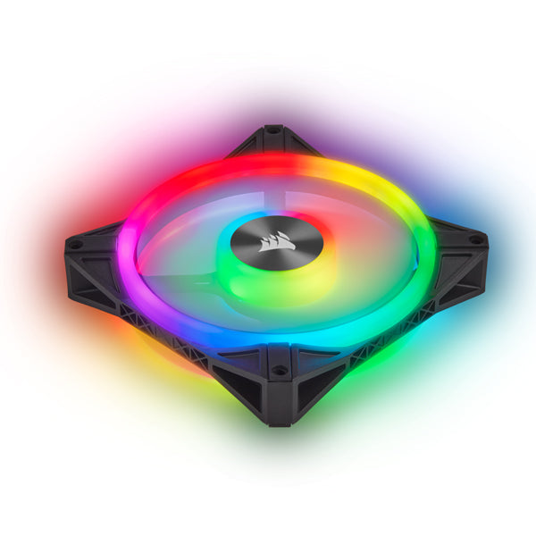 Corsair iCUE QL120 RGB 120mm PWM Triple Fan with Lighting Node CORE