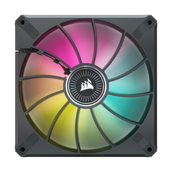 Corsair iCUE ML140 RGB ELITE Premium 140mm PWM Magnetic Levitation Fan - Dual Fan Kit with iCUE Lighting Node CORE