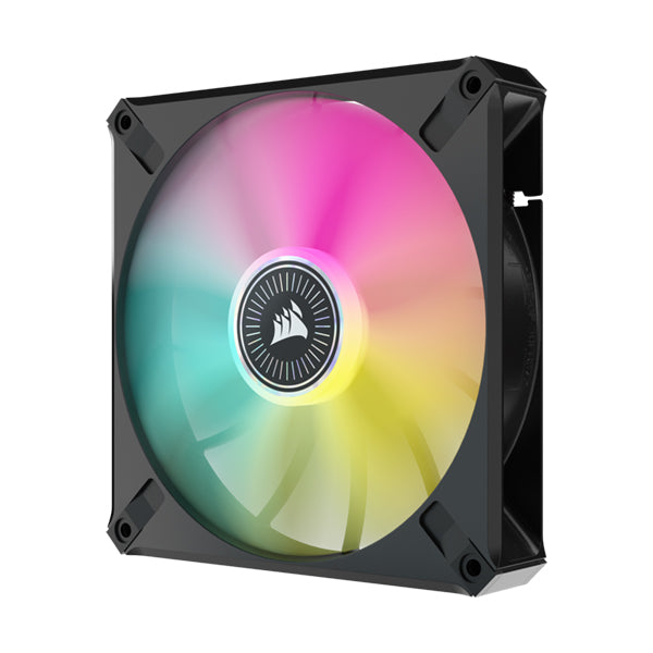 Corsair iCUE ML140 RGB ELITE Premium 140mm PWM Magnetic Levitation Fan - Dual Fan Kit with iCUE Lighting Node CORE