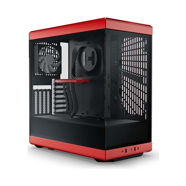 HYTE Y40 - ATX Mid Tower Case with Pre-installed 2x120mm Fans - Black/Red