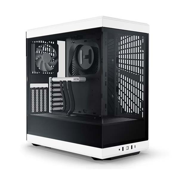 HYTE Y40 - ATX Mid Tower Case with Pre-installed 2x120mm Fans - Black/White