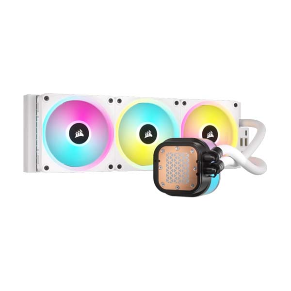 CORSAIR iCUE LINK H150i LCD RGB - 360mm AIO CPU Liquid Cooler - White