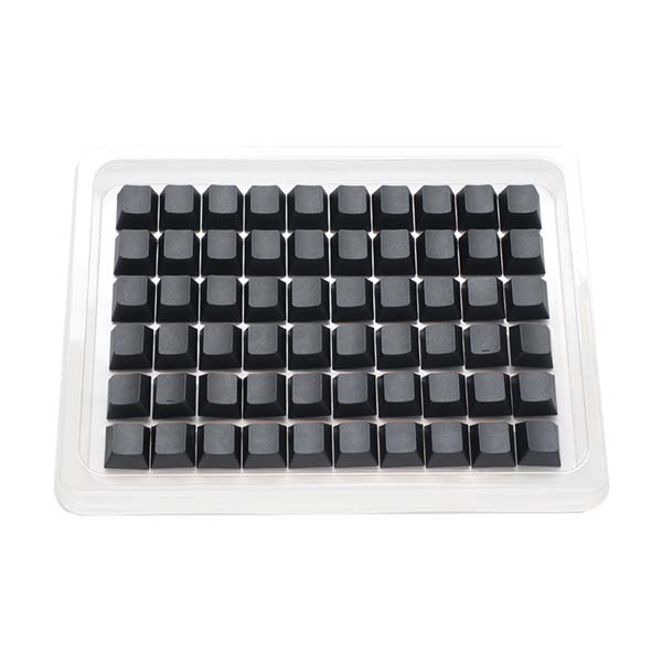 DUCKY PBT Single-Shot Cherry Profile 132-Keycaps Set - Blank Black