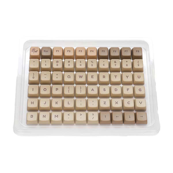 DUCKY PBT Dye-Sublimation MDA Profile 132-Keycaps Set - Boba Tea