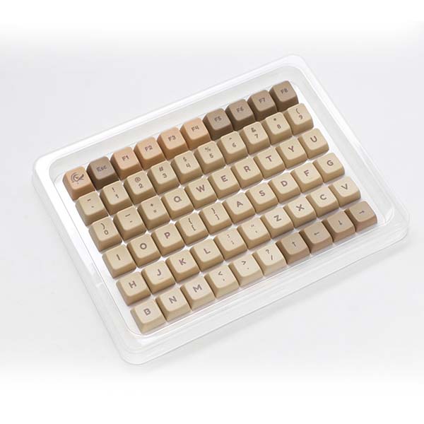 DUCKY PBT Dye-Sublimation MDA Profile 132-Keycaps Set - Boba Tea