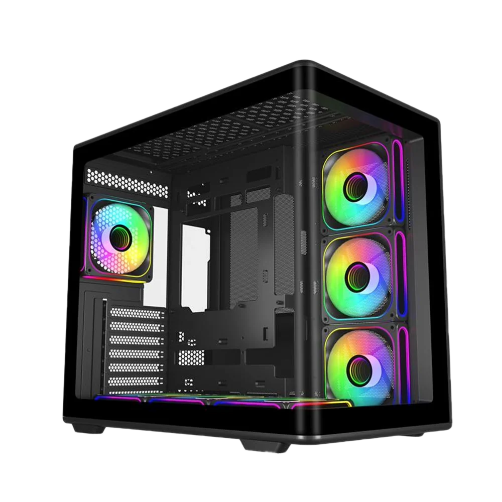 Cooler Master Elite 600 With Pre-installed 7 Fans ATX Case - Black