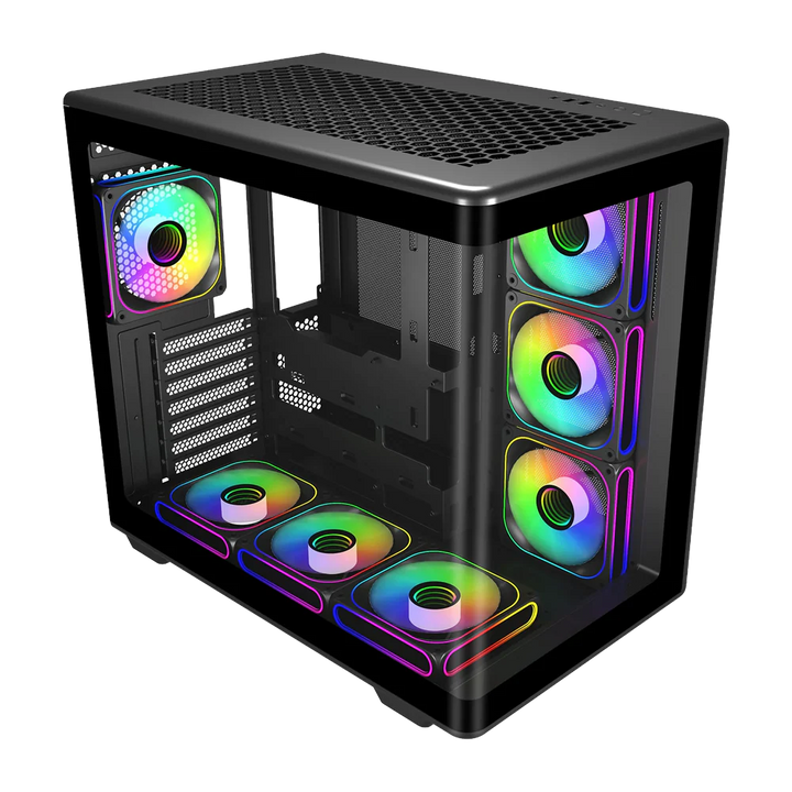 Cooler Master Elite 600 With Pre-installed 7 Fans ATX Case - Black