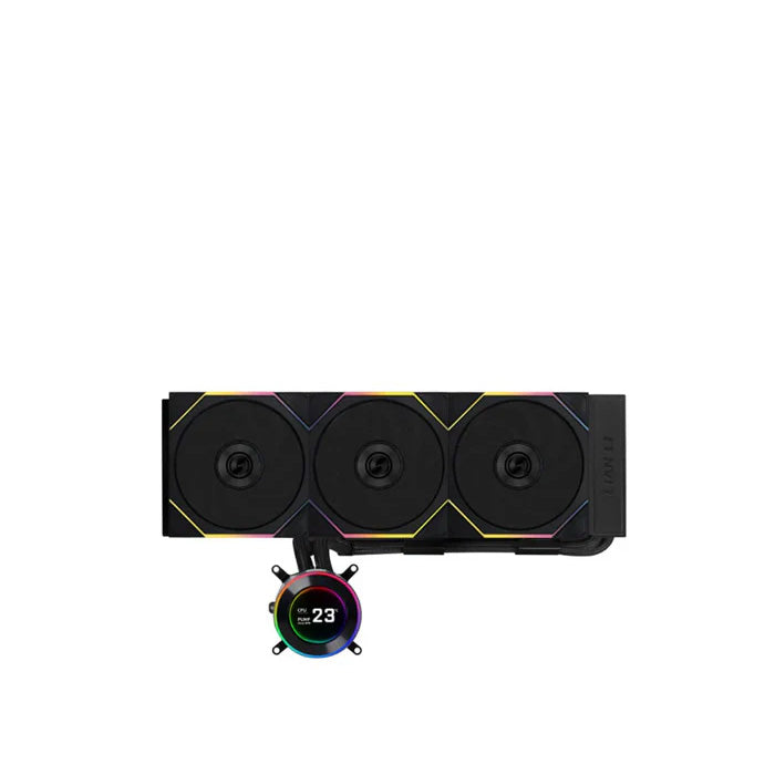 LIAN LI Hydro-Shift II LCD-C 360TL Liquid CPU Cooler with TL Wireless Fans, 2.1" IPS LCD Screen - Black